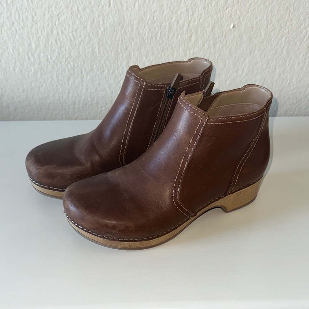 Dansko Brown Leather Ankle Boots